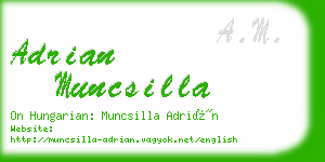 adrian muncsilla business card